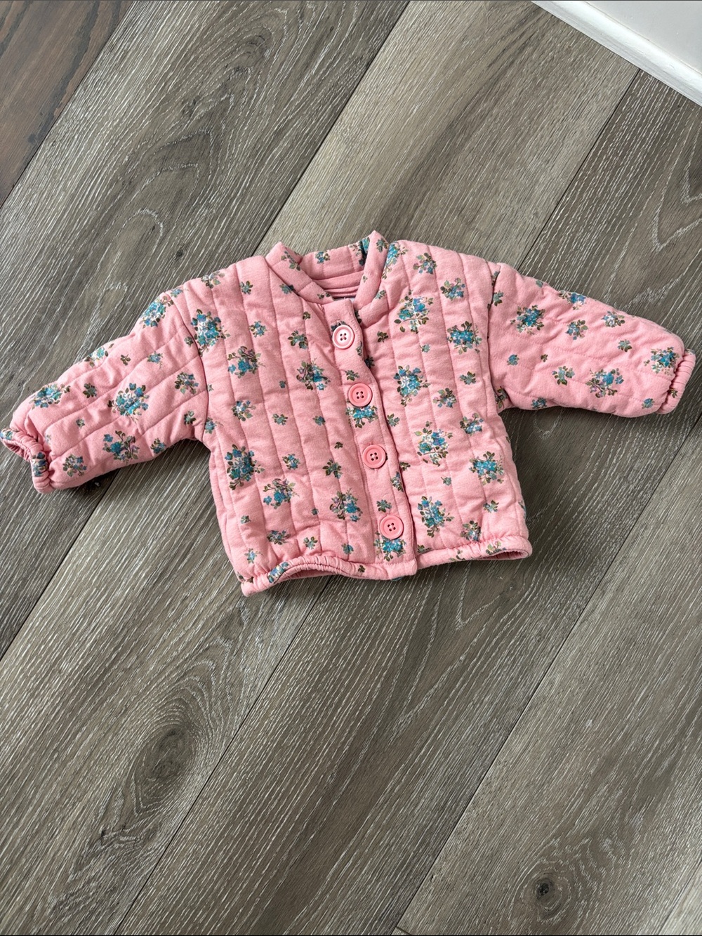 The Children's Place Pink Floral Baby Shirt Jacket